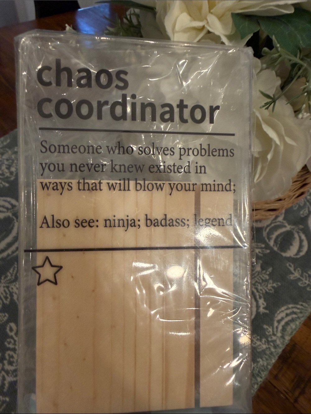 Chaos Coordinator Acrylic Desk Organizer w/stand & sticky note pads - Picture 8 of 12